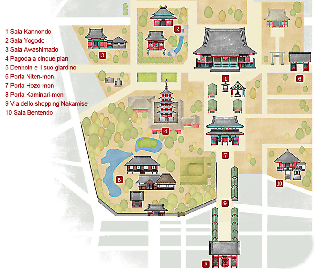 Mappa Senso-ji