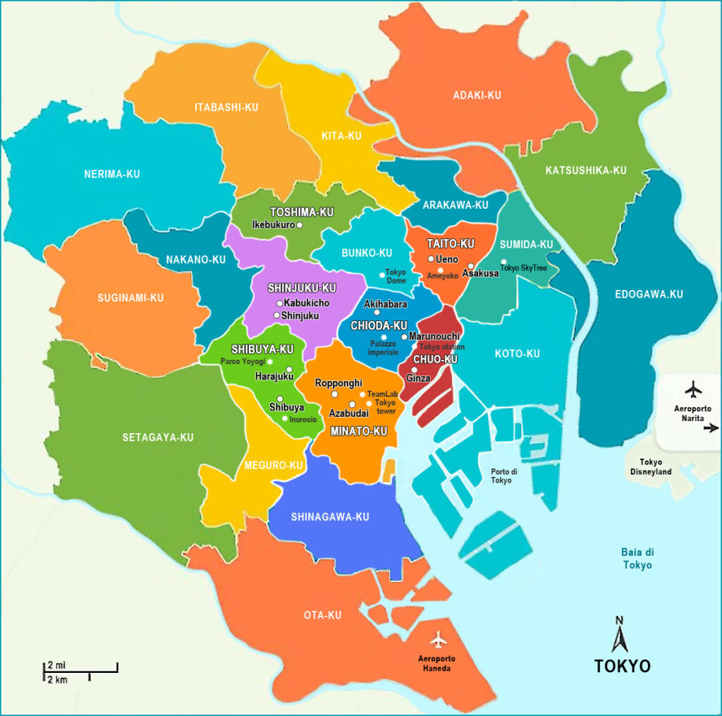 mappa Tokyo grande
