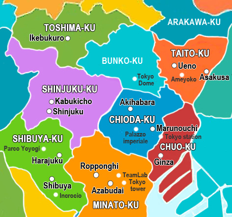 mappa Tokyo parziale