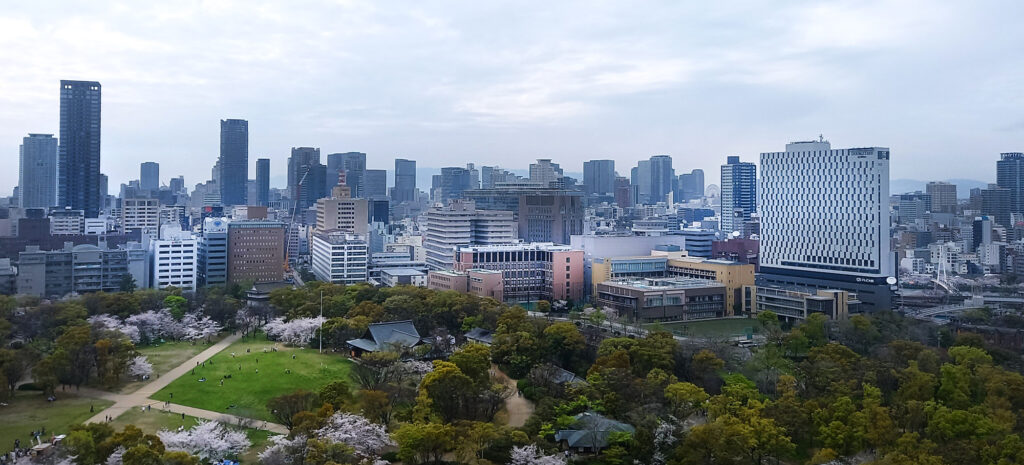 Osaka Castle Park - veduta da Main Tower
